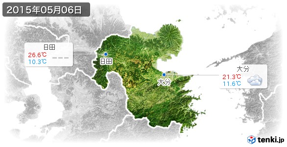 大分県(2015年05月06日の天気
