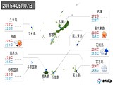 2015年05月07日の沖縄県の実況天気