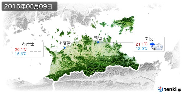香川県(2015年05月09日の天気
