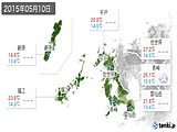 2015年05月10日の長崎県の実況天気