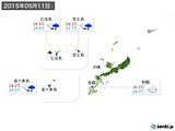 2015年05月11日の沖縄地方の実況天気