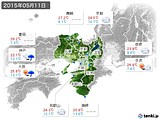 2015年05月11日の近畿地方の実況天気