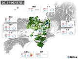 2015年05月17日の近畿地方の実況天気