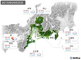 2015年05月25日の東海地方の実況天気