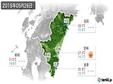 2015年05月26日の宮崎県の実況天気