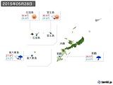 2015年05月28日の沖縄地方の実況天気