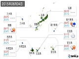 2015年06月04日の沖縄県の実況天気