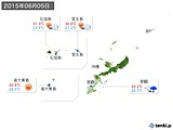 2015年06月05日の沖縄地方の実況天気