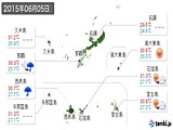 2015年06月05日の沖縄県の実況天気