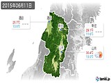 2015年06月11日の山形県の実況天気