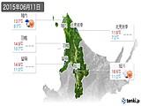 実況天気(2015年06月11日)