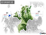 2015年06月13日の福岡県の実況天気