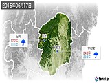 2015年06月17日の栃木県の実況天気
