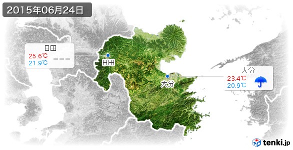 大分県(2015年06月24日の天気
