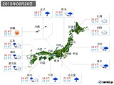 実況天気(2015年06月26日)