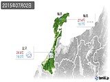 2015年07月02日の石川県の実況天気