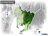 2015年07月03日の愛知県の実況天気