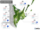 2015年07月04日の道東の実況天気