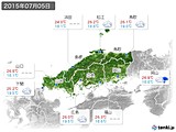 2015年07月05日の中国地方の実況天気