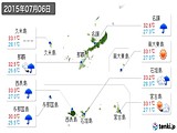 2015年07月06日の沖縄県の実況天気