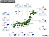 2015年07月06日の実況天気