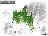 2015年07月11日の山口県の実況天気