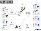 2015年07月11日の沖縄県の実況天気