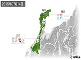 2015年07月14日の石川県の実況天気