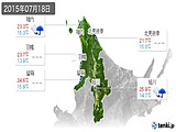 2015年07月18日の道北の実況天気