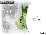 2015年07月18日の茨城県の実況天気