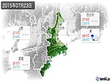 2015年07月23日の三重県の実況天気