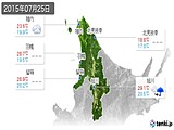 2015年07月25日の道北の実況天気