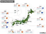 2015年07月26日の実況天気