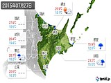 2015年07月27日の道東の実況天気