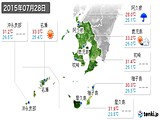 2015年07月28日の鹿児島県の実況天気
