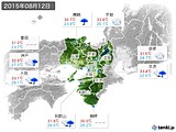 2015年08月12日の近畿地方の実況天気