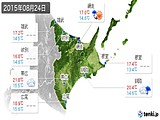 2015年08月24日の道東の実況天気