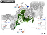 2015年08月26日の東海地方の実況天気