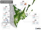 2015年08月28日の道東の実況天気