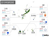 2015年08月28日の沖縄県の実況天気