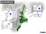 2015年08月31日の三重県の実況天気