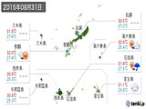 2015年08月31日の沖縄県の実況天気