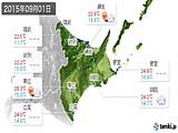 2015年09月01日の道東の実況天気