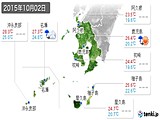 2015年10月02日の鹿児島県の実況天気