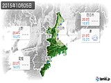 2015年10月05日の三重県の実況天気