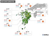 2015年10月07日の九州地方の実況天気