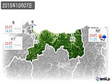 2015年10月07日の鳥取県の実況天気