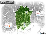 2015年10月08日の岡山県の実況天気