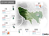 2015年10月09日の東京都の実況天気