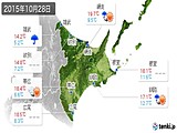 2015年10月28日の道東の実況天気